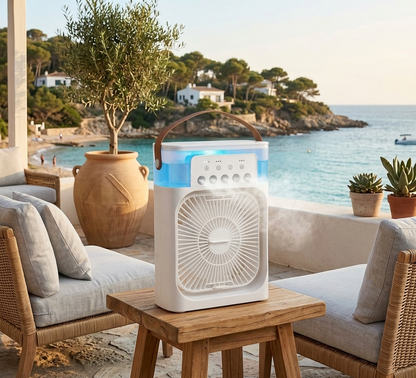 Ventilador Climatizador con pulverizador portátil